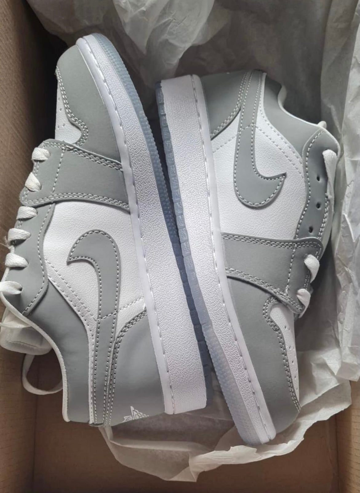 Air Force 1 / Jordan 1 Low "Wolf grey" - Combo